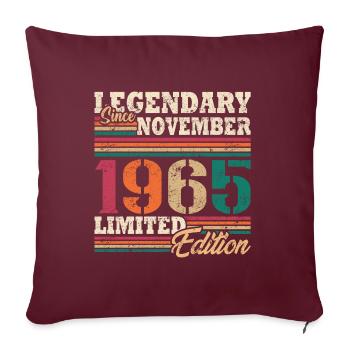 Légendaire novembre 1965 édition limitée - Housse de coussin décorative 45 x 45 cm - bordeaux - Devant