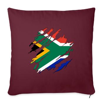 Südafrika Flagge Afrika - Sofakissenbezug 45 x 45 cm - Burgunderrot - Vorne