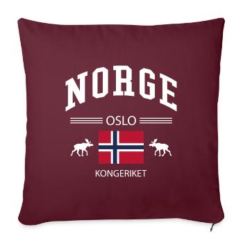 Norvège - Housse de coussin décorative 45 x 45 cm - bordeaux - Devant