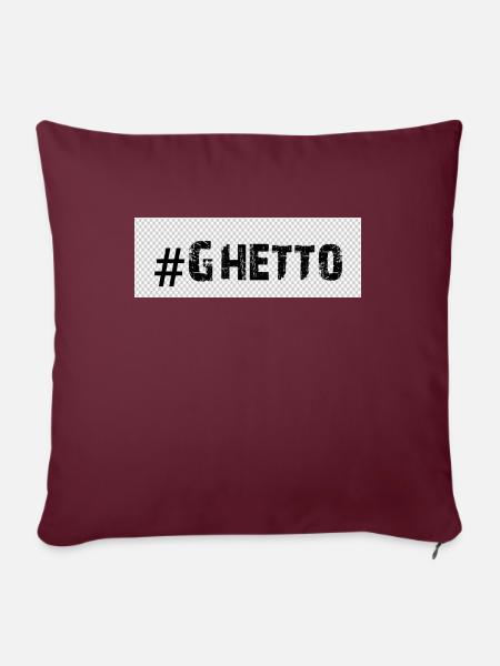 Ghetto - Sofakissenbezug 45 x 45 cm - Burgunderrot