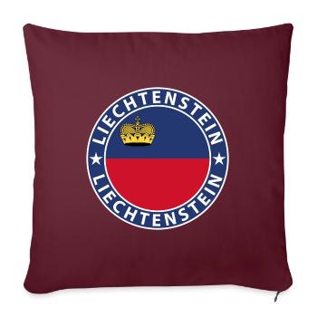 Liechtenstein - Sofakissenbezug 45 x 45 cm - Burgunderrot - Vorne