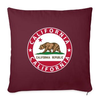 California - Sofakissenbezug 45 x 45 cm - Burgunderrot - Vorne