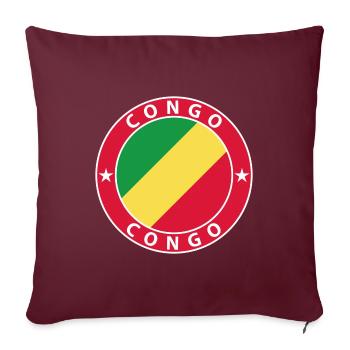 Congo - Housse de coussin décorative 45 x 45 cm - bordeaux - Devant
