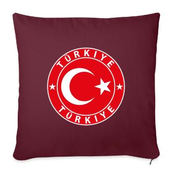 Türkei - Sofakissenbezug 45 x 45 cm - Burgunderrot - Vorne