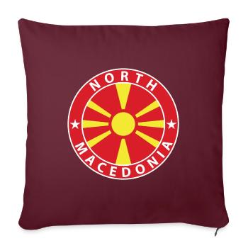 Macédoine du Nord - Housse de coussin décorative 45 x 45 cm - bordeaux - Devant