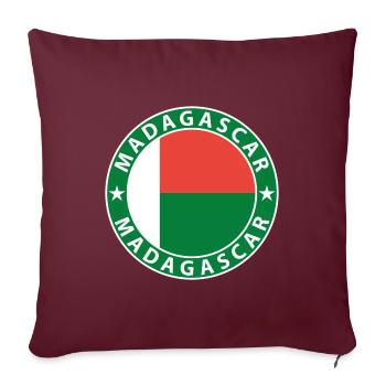 Madagaskar - Sofakissenbezug 45 x 45 cm - Burgunderrot - Vorne