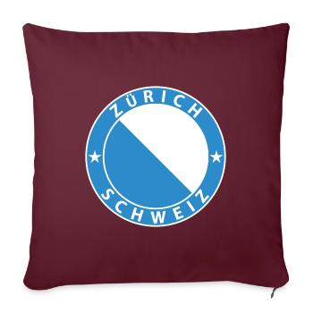 Zurich - Housse de coussin décorative 45 x 45 cm - bordeaux - Devant