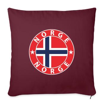 Norvège - Housse de coussin décorative 45 x 45 cm - bordeaux - Devant