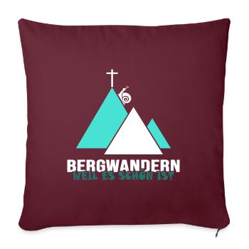 bergwandern ferrata kraxeln alpin bergfex klettern - Sofakissenbezug 45 x 45 cm - Burgunderrot - Vorne