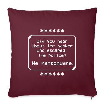 Expert en cybersécurité Hacker éthique - Housse de coussin décorative 45 x 45 cm - bordeaux - Devant