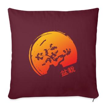 Bonsaï Bonsaï Arbre Bonsaï Art - Housse de coussin décorative 45 x 45 cm - bordeaux - Devant