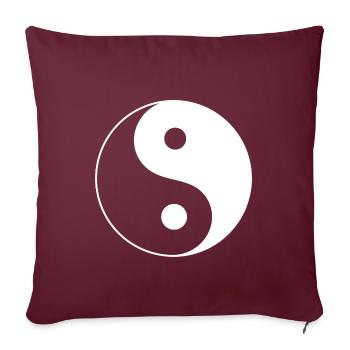Yin Yang - Sofakissenbezug 45 x 45 cm - Burgunderrot - Vorne