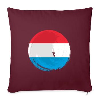 Drapeau luxembourgeois Drapeau luxembourgeois Accueil - Housse de coussin décorative 45 x 45 cm - bordeaux - Devant