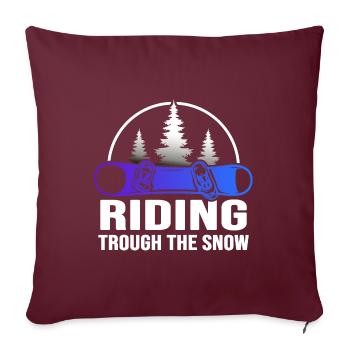 Snowboard Snowboard Word Freestyle Snowboarder - Housse de coussin décorative 45 x 45 cm - bordeaux - Devant