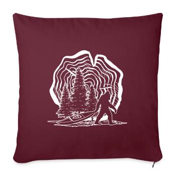 Kayak Kayak d’eau vive « Boat-adventure » - Housse de coussin décorative 45 x 45 cm - bordeaux - Devant