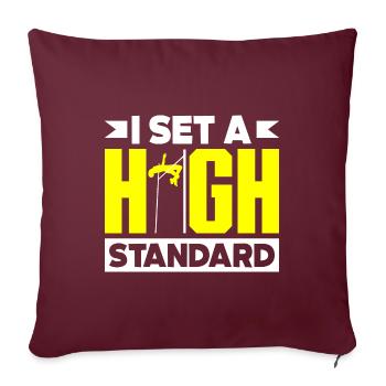 High Jump Jumping Jumper Track and Field Funny - Sofakissenbezug 45 x 45 cm - Burgunderrot - Vorne