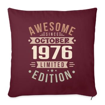 Légende Depuis Octobre 1976 Anniversaire Octobre 1976 - Housse de coussin décorative 45 x 45 cm - bordeaux - Devant