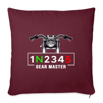 Moto motard Motard Motard Motard Moto Tour - Housse de coussin décorative 45 x 45 cm - bordeaux - Devant