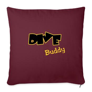 Dive Buddy - Sofakissenbezug 45 x 45 cm - Burgunderrot - Vorne