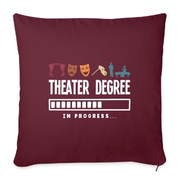 Théâtre Théspienne Théspaïsme théâtral Théâtral théâtre - Housse de coussin décorative 45 x 45 cm - bordeaux - Devant