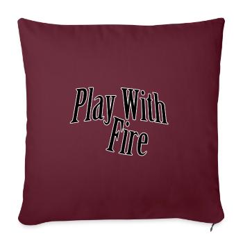 Jouez avec le feu - Housse de coussin décorative 45 x 45 cm - bordeaux - Devant