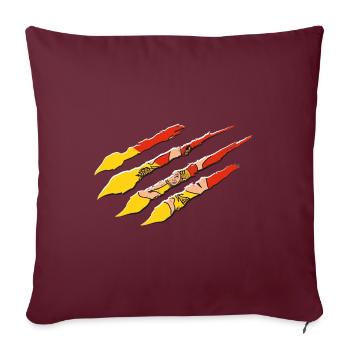 Sicile Drapeau Italie Palermo Trinacria Italia - Housse de coussin décorative 45 x 45 cm - bordeaux - Devant