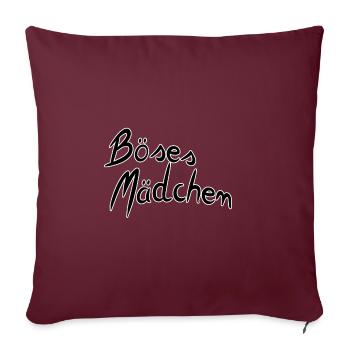 Mauvaise fille - Housse de coussin décorative 45 x 45 cm - bordeaux - Devant