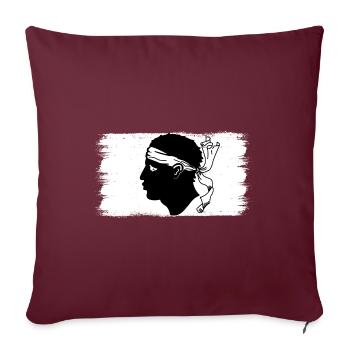 Drapeau Corse Drapeau Corse Corse - Housse de coussin décorative 45 x 45 cm - bordeaux - Devant