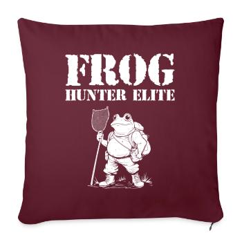 Frog Hunter Elite Amphibian Catching Master - Sofakissenbezug 45 x 45 cm - Burgunderrot - Vorne