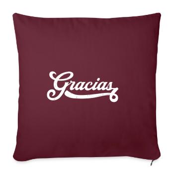Gracias - Housse de coussin décorative 45 x 45 cm - bordeaux - Devant