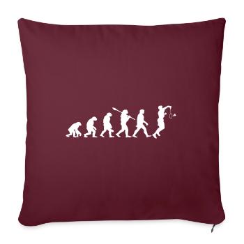Badminton Evolution Joueur de badminton - Housse de coussin décorative 45 x 45 cm - bordeaux - Devant