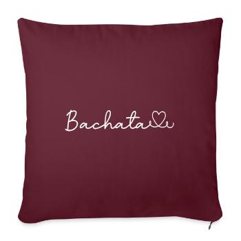 Bachata Hear Cadeau de fête pour amateur musique - Housse de coussin décorative 45 x 45 cm - bordeaux - Devant