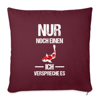 Koi Fisch Kois Geschenk - Sofakissenbezug 45 x 45 cm - Burgunderrot - Vorne