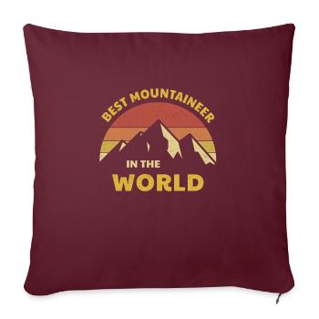 Bester Bergsteiger der Welt Kletterer Design - Sofakissenbezug 45 x 45 cm - Burgunderrot - Vorne
