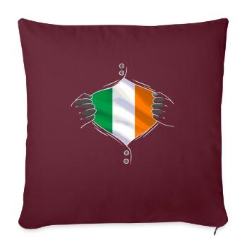 Ireland flag proud irish - Sofakissenbezug 45 x 45 cm - Burgunderrot - Vorne