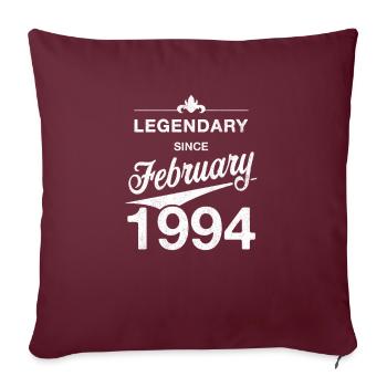 30e anniversaire légendaire février 1994 volume 94 - Housse de coussin décorative 45 x 45 cm - bordeaux - Devant