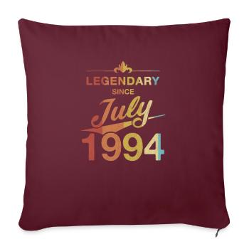 30e anniversaire Légendaire depuis juillet 1994 Volume 94 - Housse de coussin décorative 45 x 45 cm - bordeaux - Devant