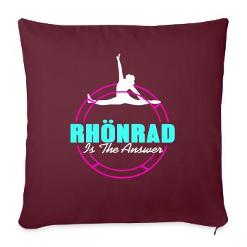 Rhönrad est la réponse - Housse de coussin décorative 45 x 45 cm - bordeaux - Devant