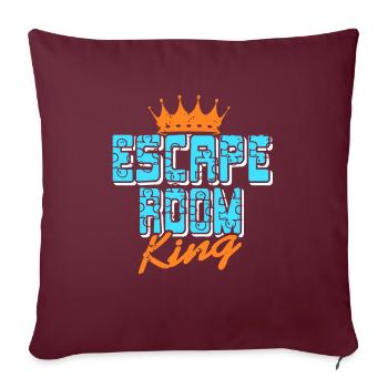 Escape Room King - Sofakissenbezug 45 x 45 cm - Burgunderrot - Vorne