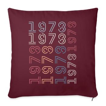 Jahrgang 1978 Geburtstagsgeschenk 1978 Retro 1978 - Sofakissenbezug 45 x 45 cm - Burgunderrot - Vorne