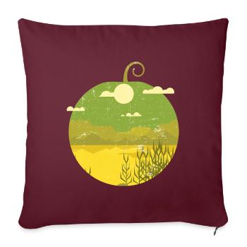 Vintage Tropische Frucht - Wassermelone - Sofakissenbezug 45 x 45 cm - Burgunderrot - Vorne