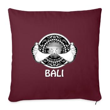 Raies manta Bali Indonésie - Housse de coussin décorative 45 x 45 cm - bordeaux - Devant