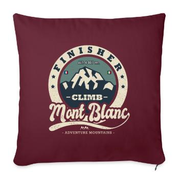 alpinisme finisher Mont Blanc Sport montagne - Housse de coussin décorative 45 x 45 cm - bordeaux - Devant
