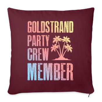 Équipe de fête Golden Sands - Housse de coussin décorative 45 x 45 cm - bordeaux - Devant