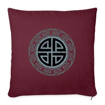 Schildknoten Keltisches Symbol Odin Thor Wikinger - Sofakissenbezug 45 x 45 cm - Burgunderrot - Vorne