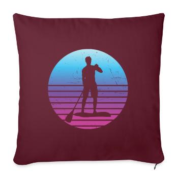 Stand up Paddle Board Femmes Standup Paddle - Housse de coussin décorative 45 x 45 cm - bordeaux - Devant