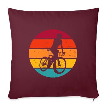 Cycliste de route Vélo de route Cyclisme de route Vélo de route - Housse de coussin décorative 45 x 45 cm - bordeaux - Devant