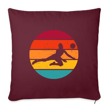 Volleyball Hommes Volley-ball Joueurs Volley-ball Volley-ball - Housse de coussin décorative 45 x 45 cm - bordeaux - Devant