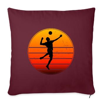 Fistball Joueur Hommes Fistball Femmes Fistball - Housse de coussin décorative 45 x 45 cm - bordeaux - Devant