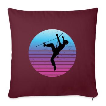 Escalade Femmes Escalade Rocher - Housse de coussin décorative 45 x 45 cm - bordeaux - Devant